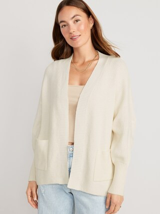 SoSoft Waffle-Knit Cocoon Sweater for Women | Old Navy (US)
