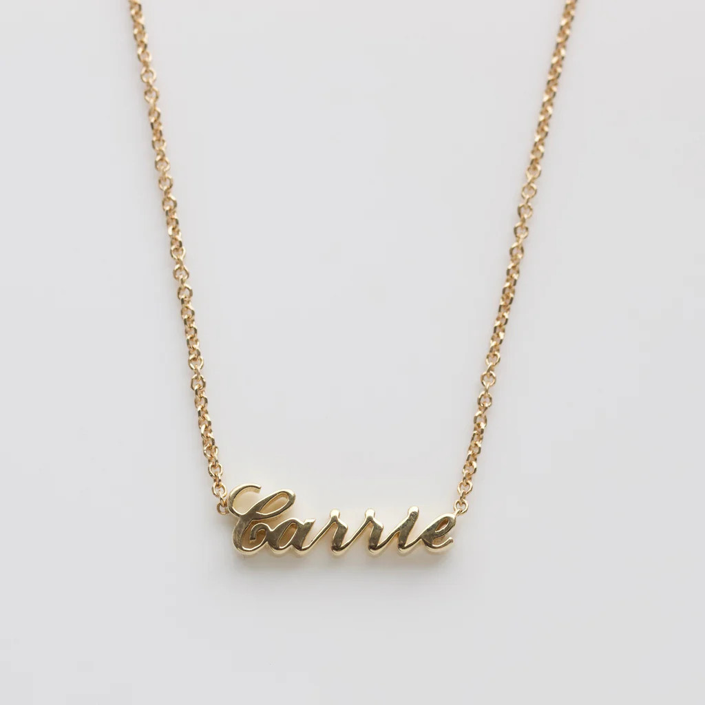Name Plate Necklace | Carrie Elizabeth