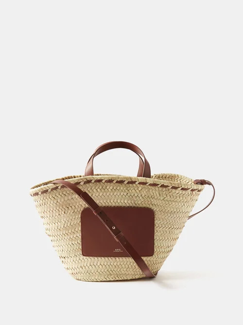 A.P.C. - Zoe Straw And Leather Basket Bag - Womens - Tan | Matches (UK)