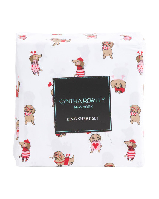 Valentines Day Dogs Sheet Set | Bed & Bath | Marshalls | Marshalls