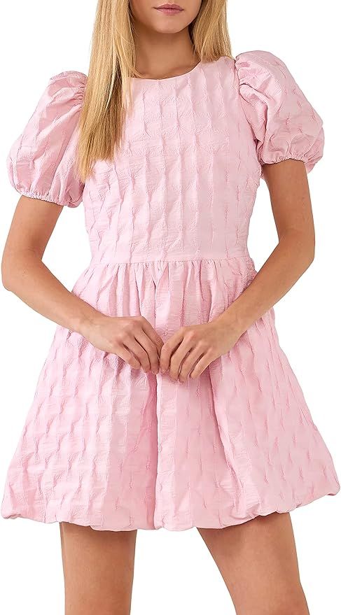 English Factory Textured Balloon Mini Dress | Amazon (US)