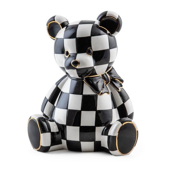 MacKenzie-Childs Courtly Bear Bank Figurine | MacKenzie-Childs
