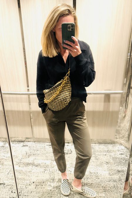 The easiest outfit to put on, my favorite joggers and a v neck collared sweatshirt.  Obviously adding my favorite sling bag.  

#EveryDayOutfit #SlingBag #SpringOutfit #Joggers #WeekendOutfit #momoutfit

#LTKStyleTip #LTKActive #LTKOver40