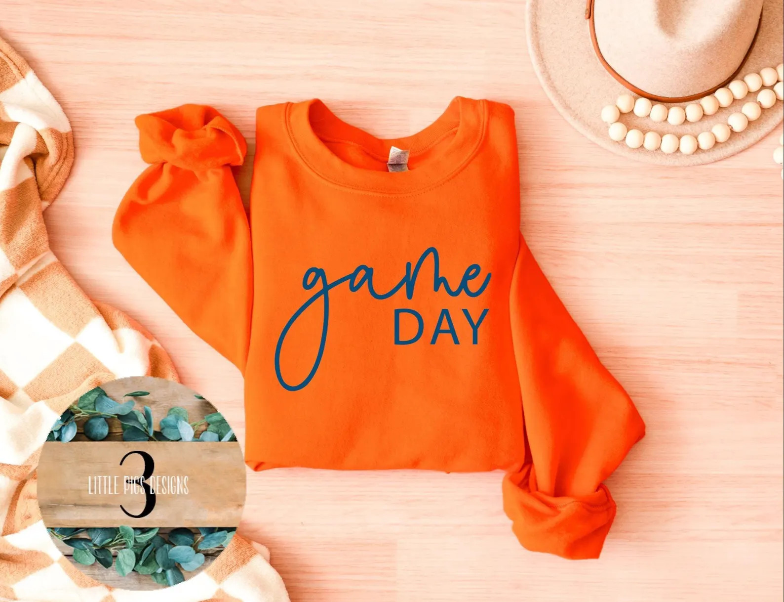Orange Game Day Sweatshirt Long or Short Sleeve T-shirt - Etsy | Etsy (US)