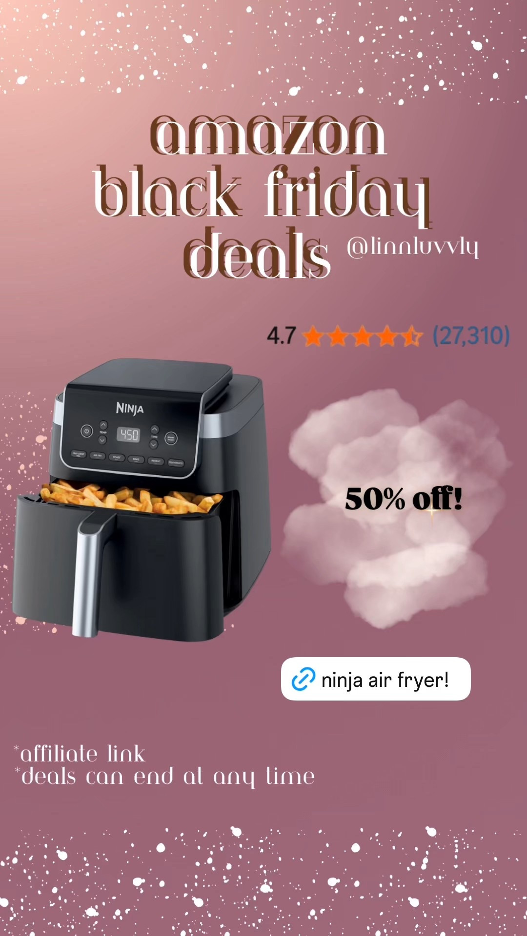 Ninja | Air Fryer | 6.5 QT Pro XL Capacity fits 9lbs of Wings | 6-in-1 Max Crisp, Air Fry, Roast, Bake, Reheat & Dehydrate | Nonstick Basket, Crisper Plate & Recipe Guide

#LTKCyberWeek #LTKfoodie #LTKSaleAlert