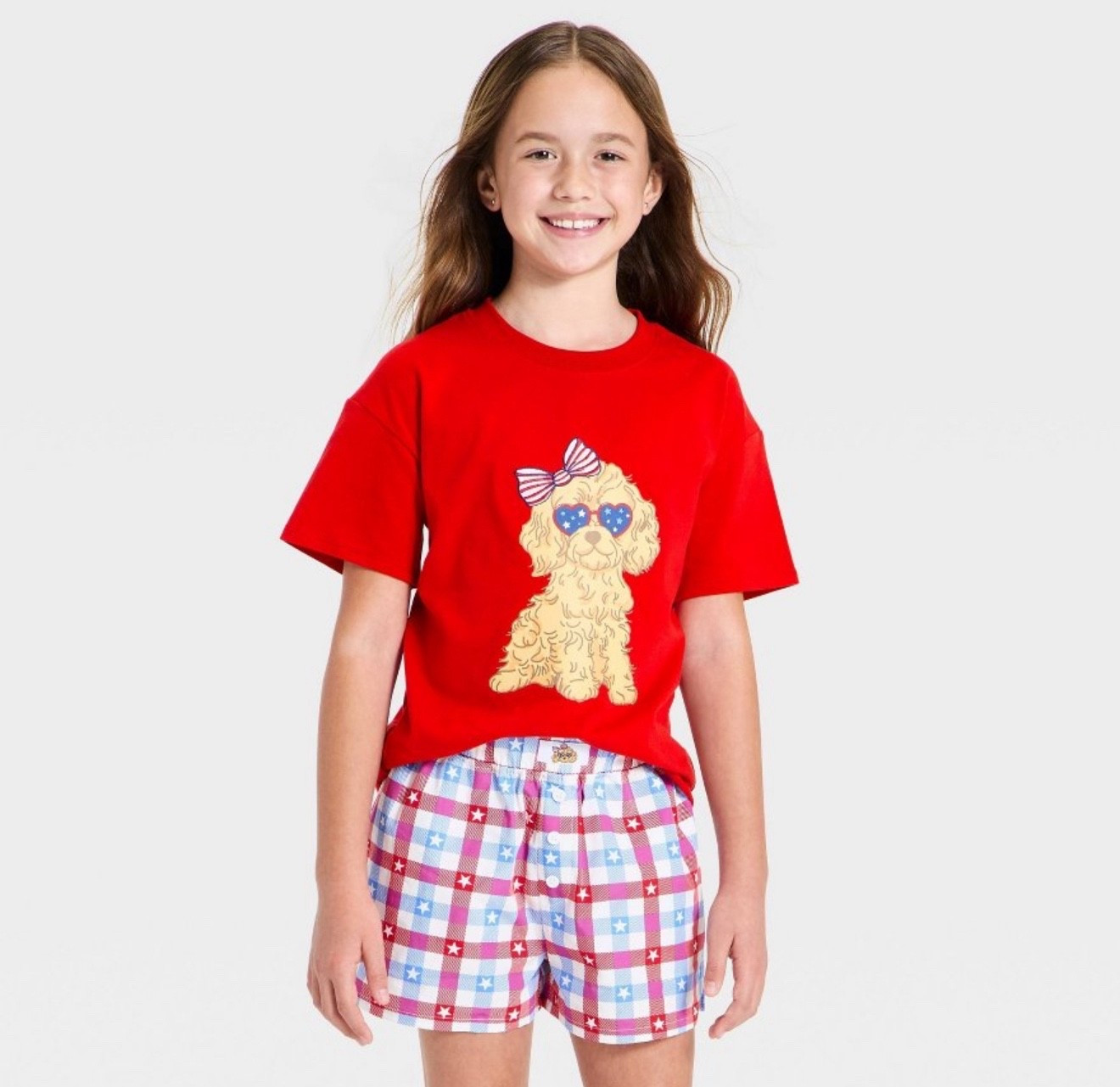 this is a cute little matching set for Memorial Day or the fourth of July! 