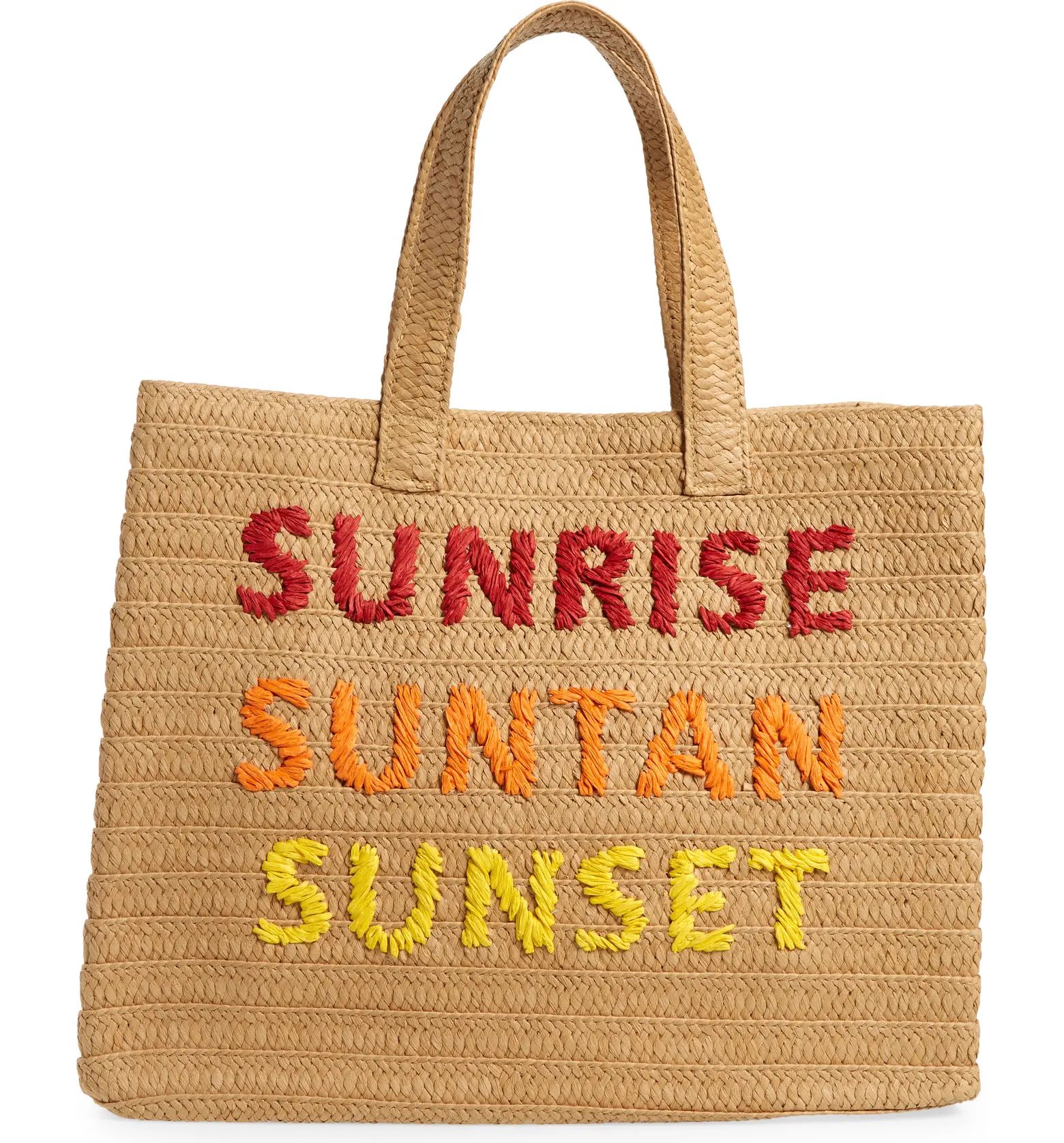 btb Los Angeles Sunrise, Suntan, Sunset Raffia Tote | Nordstrom | Nordstrom