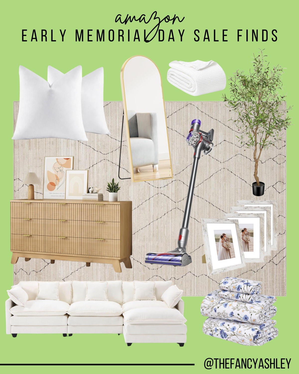 Amazon's early Memorial Day sale is on! I rounded up some cute home finds for ya! Save up to 35% on furniture, home decor, rugs, sheets, and even the Dyson vacuum stick I'm totally obsessed with. Perfect time for a home refresh.

#LTKSaleAlert #LTKHome