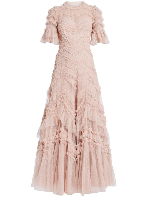Needle & Thread Elia Dress | Pink | FARFETCH | Farfetch Global