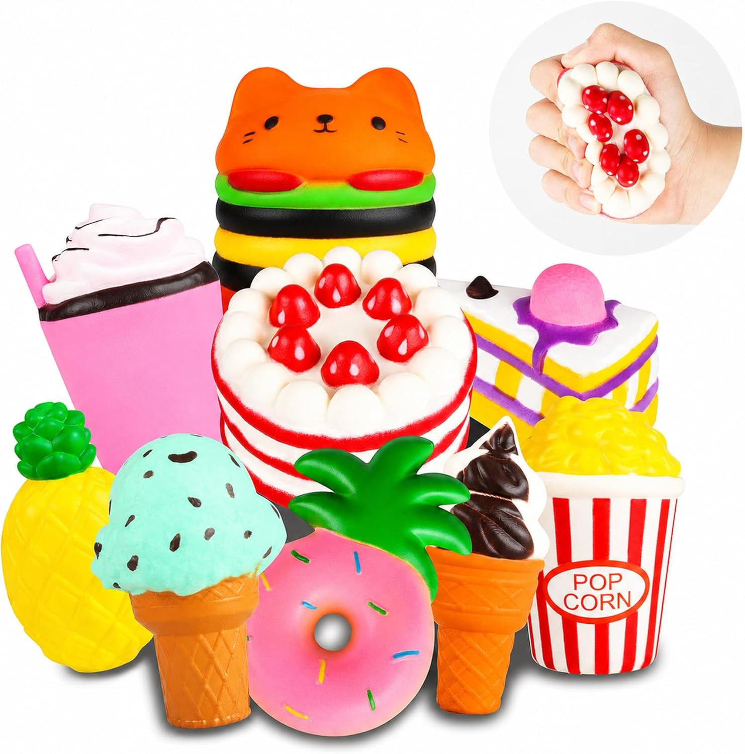 YOYI Slow Rising Squishy Toys, Jumbo Food Squishies Set | Amazon (US)