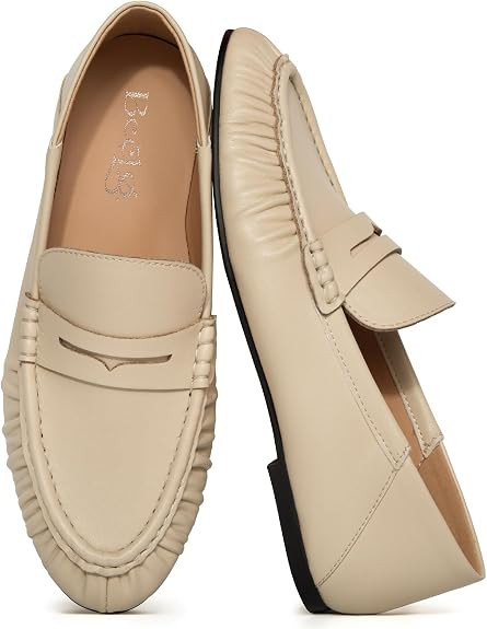 Penny - Mocasines para mujer, zapatos planos de gamuza, casuales, elegantes, vintage, para trabaj... | Amazon (US)
