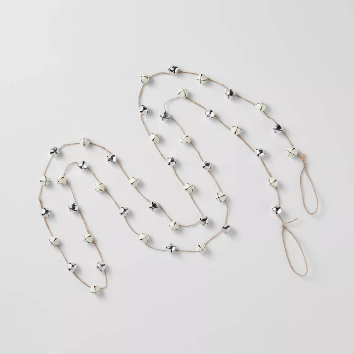 Jingle Bell Garland White & Silver - Wondershop™ | Target
