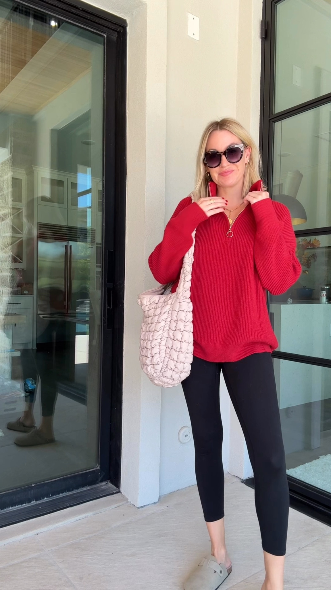 Easy everyday outfit for moms on the go! Under $50 cashmere sweater and Birkenstock look for less clogs! 

#LTKootd #LTKmomlife #LTKSaleAlert