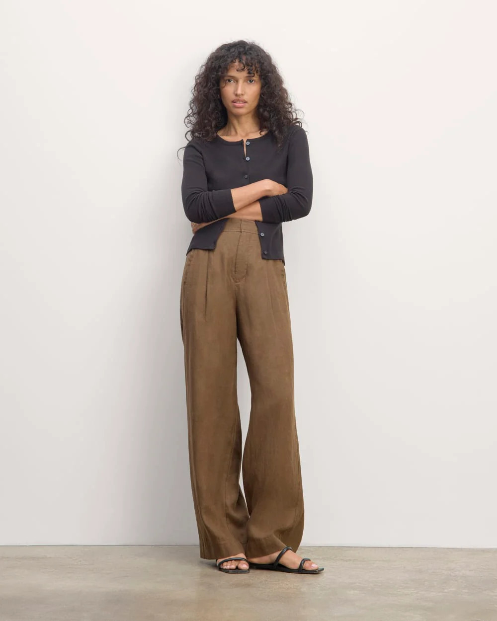 The Linen Way-High® Drape Pant | Cocoa | Everlane