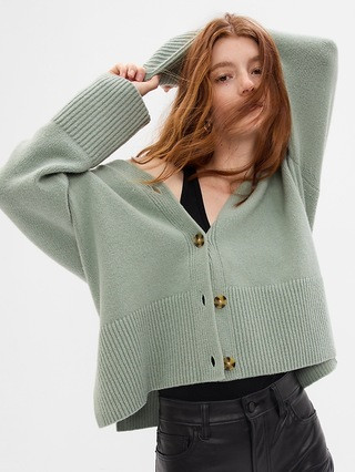 Slouchy Split-Hem Cardigan | Gap (US)