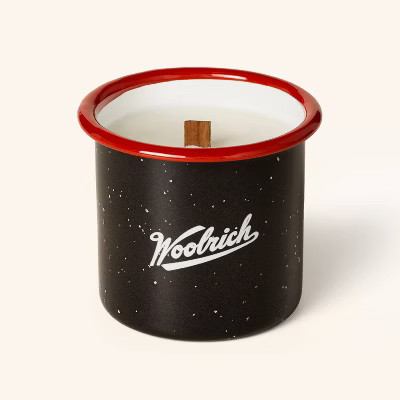 Wooden Wick Speckled Enamel Fig and Foliage Scented Candle Red/Black 9.5oz - Woolrich x Target | Target