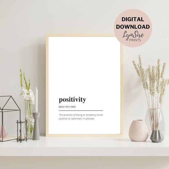 Positivity Print Definition Positivity Quote Positivity - Etsy | Etsy (US)