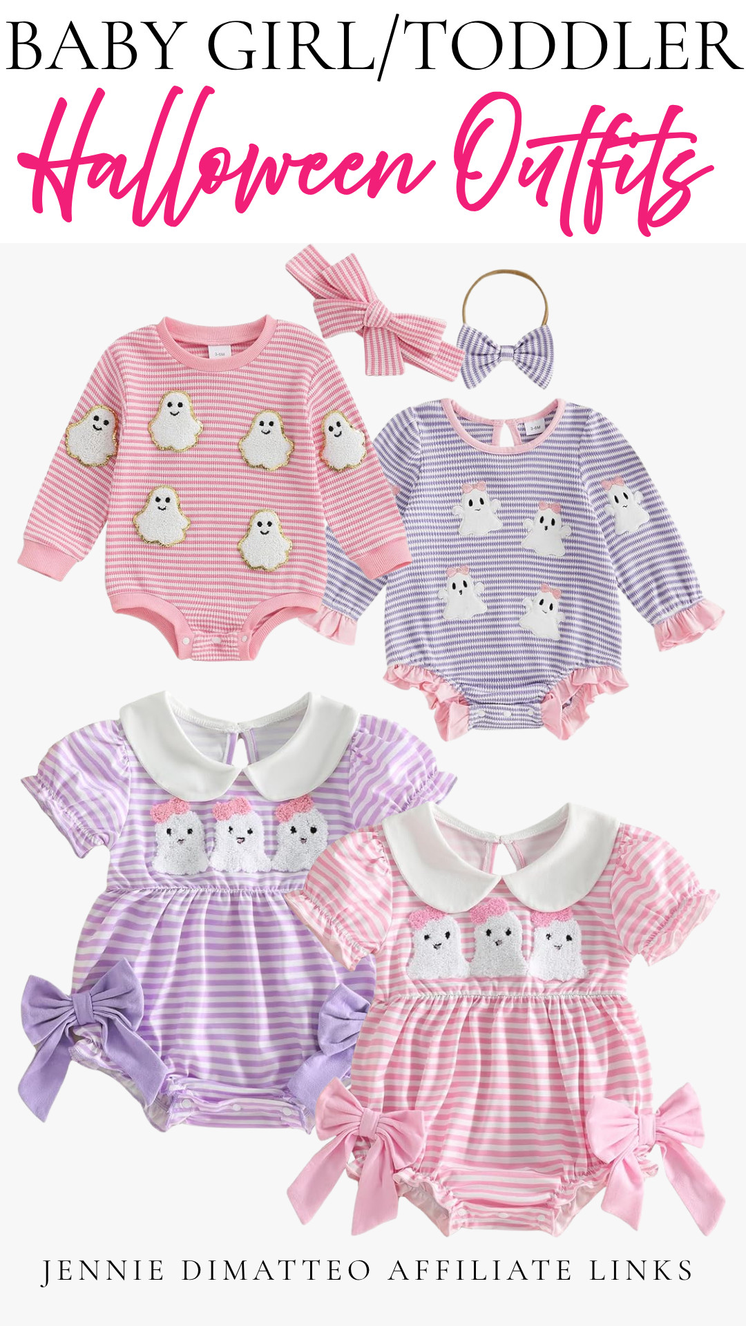 Sweet little ghosts for spooky season 👻🎀💗 These pink + purple Halloween outfits are too cute for baby and toddler girls!

#HalloweenOutfits #BabyGirlFashion #ToddlerGirlStyle #HalloweenBaby #SpookySeason #GirlyHalloween #PinkHalloween #BabyGirlOutfits #ToddlerFashion #HalloweenWithKids #LTKBaby #LTKKids #ShopLTK 

 #LTKmomlife #LTKBaby #LTKKids