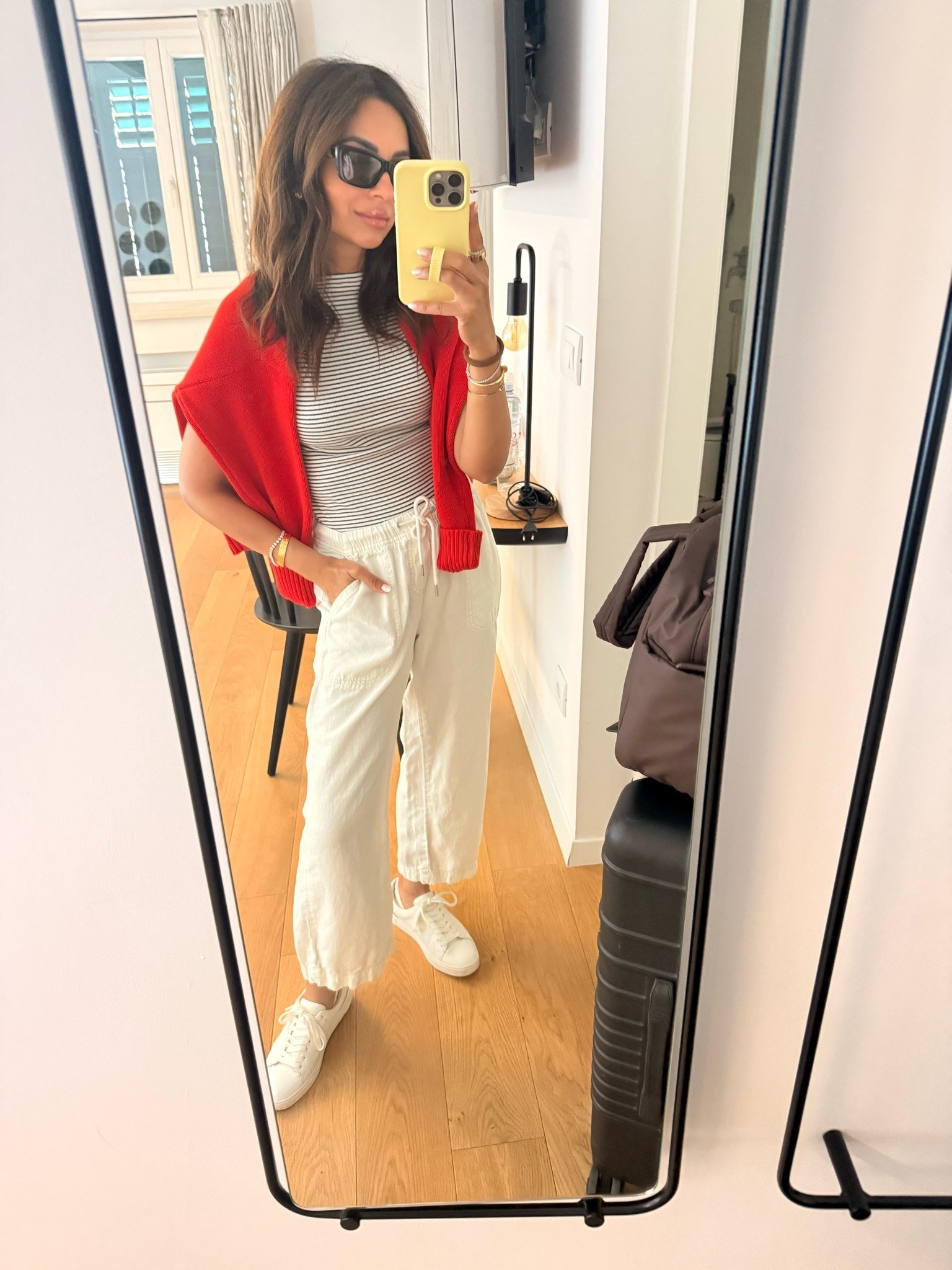 My travel outfit wearing some long time fav pants in size XS!

#LTKTravel #LTKOver40 #LTKPetite