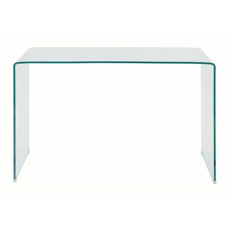 Coaster 47" Writing Desk in ClearTempered Bent Glass | Walmart (US)