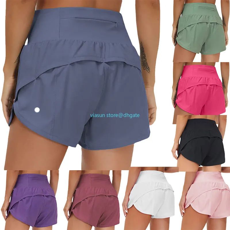 Womens lu-33 Yoga Shorts Hotty Hot Pants Pocket Quick Dry Speed Up Gym Clothes Sport Outfit Breat... | DHGate