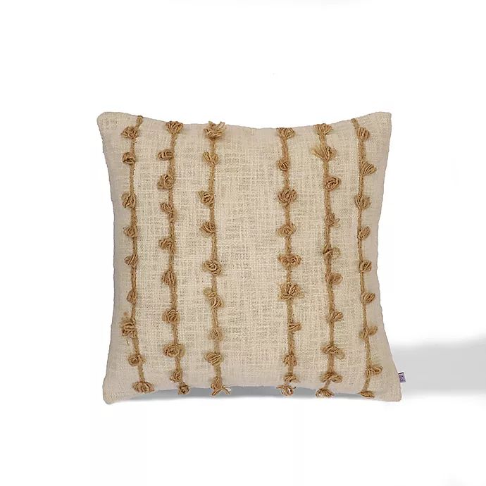 Isabella Square Throw Pillow in Beige | Bed Bath & Beyond | Bed Bath & Beyond