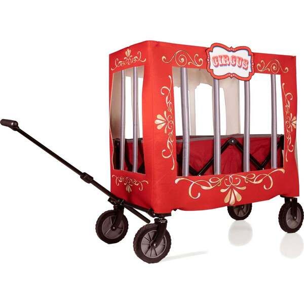 Circus Cage Wagon Cover, Red | Maisonette