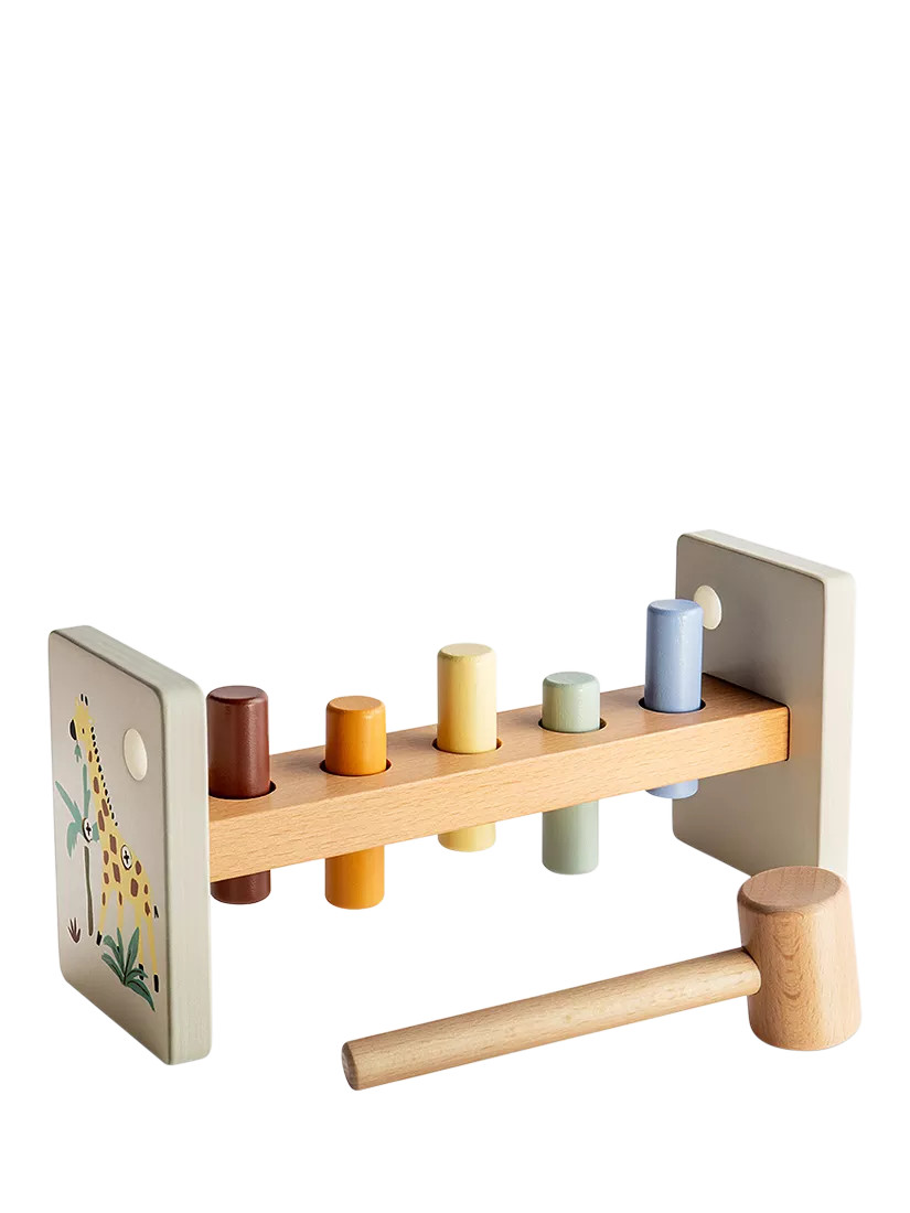 John Lewis Wooden Hammer Bench Toy, FSC-Certified (Beech Wood & Plywood) | John Lewis (UK)