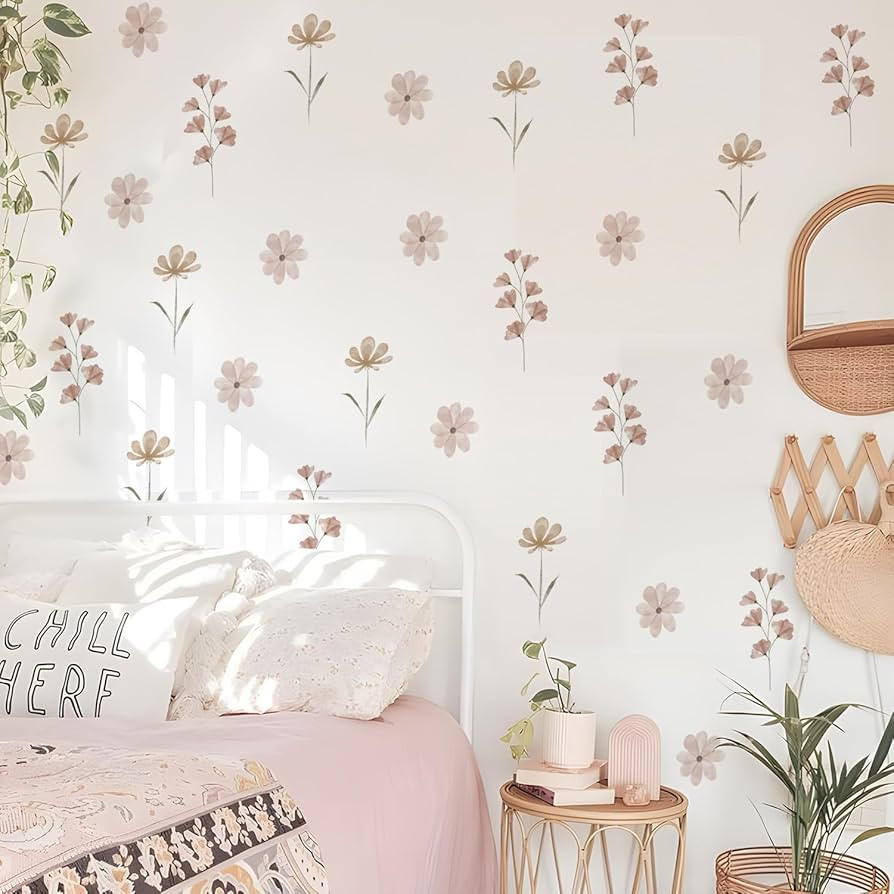 YouRfocus Daisy Wall Decals | 84 PCS Boho Flower Stickers for Girls' Rooms, Playrooms, and Nurser... | Amazon (CA)
