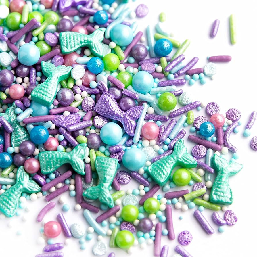 Sweets Indeed Sprinkles, Mermaid Edible Sprinkle Mix, Perfect for Cake Decorations, Baking, Ice C... | Amazon (US)