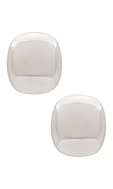 Ettika Square Hoops in Silver from Revolve.com | Revolve Clothing (Global)