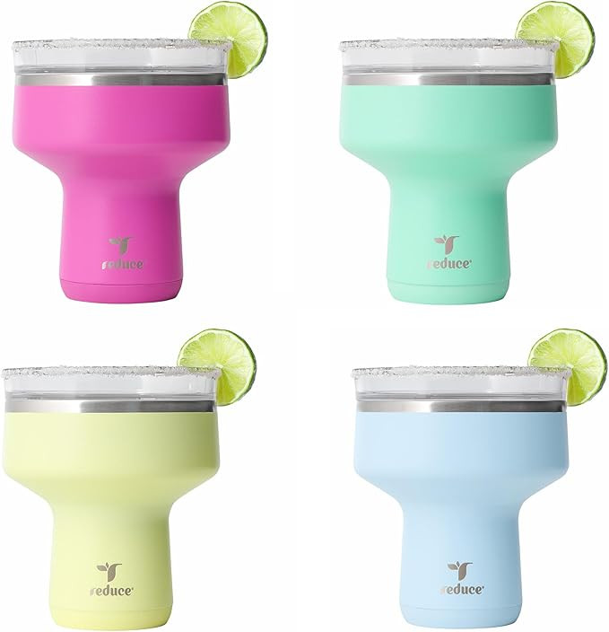 REDUCE Saltini 16oz Cocktail Tumbler - Insulated Margarita Tumbler with Lid-Keeps Drinks Cold for... | Amazon (US)