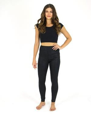 (**new item**) Leather Look Fleece Lined Leggings | Grace and Lace