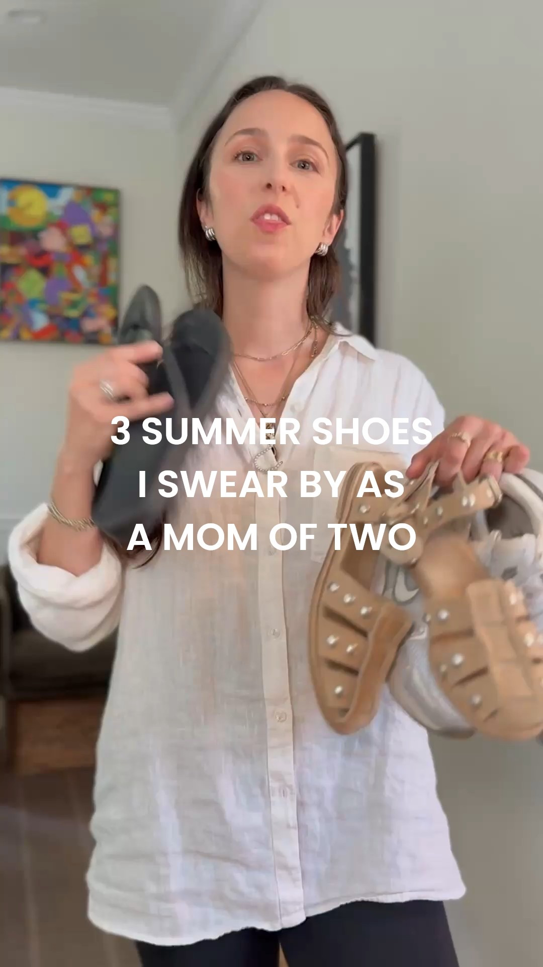 3 summer shoes i swear by as a mom of two: Freda Salvador fisherman sandals (I wear a half size larger, I have slightly wide feet), nike v2k run sneakers TTS, Archie’s flip flops TTS

toddler mom shoes, toddler mom outfits, realistic mom outfits 