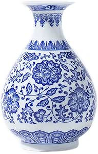 GaLouRo Blue and White Vase, Blue Vase, Chinoiserie Vase, Blue and White Ginger Jar Vase for Home... | Amazon (US)