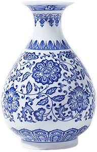 GaLouRo Blue and White Vase, Blue Vase, Chinoiserie Vase, Blue and White Ginger Jar Vase for Home... | Amazon (US)