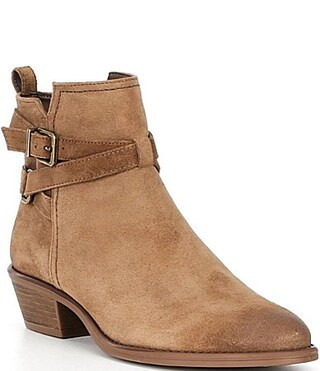 Copper Key Fairly Suede Buckle Hardware Booties - 8.5 | Dillard's