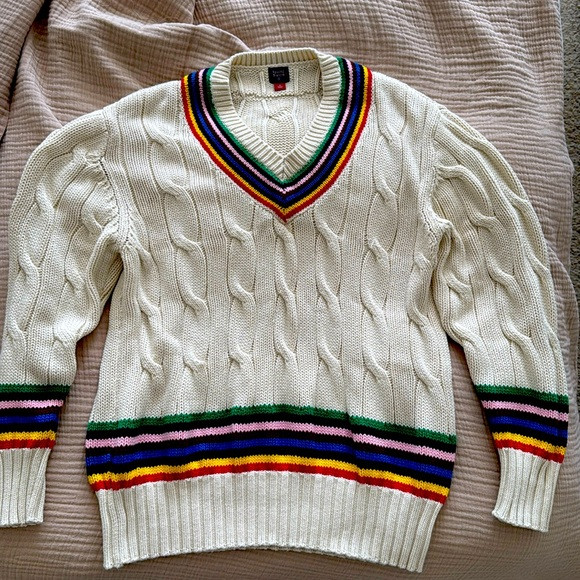 Rowing Blazers Croquet/Cricket V-Neck Knitted Sweater, Size M | Poshmark