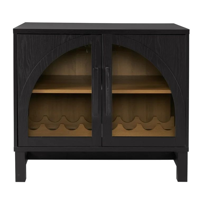 Better Homes & Gardens Juliet Arc Door Kitchen Console, Black Wood Finish | Walmart (US)