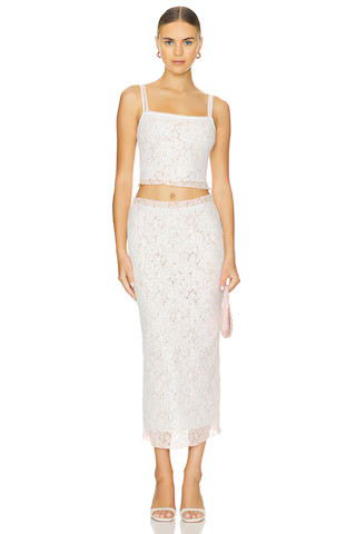 superdown Amalie Skirt Set in White from Revolve.com | Revolve Clothing (Global)