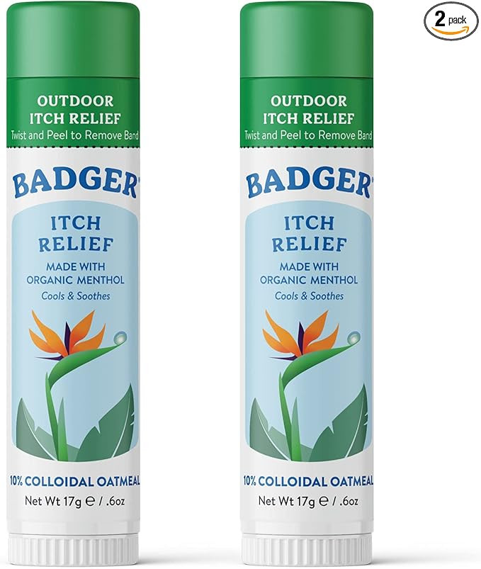 Badger Bug Bite Itch Relief Stick, Natural & Organic Anti Itch Cream for Bug Bites, Rashes & Pois... | Amazon (US)
