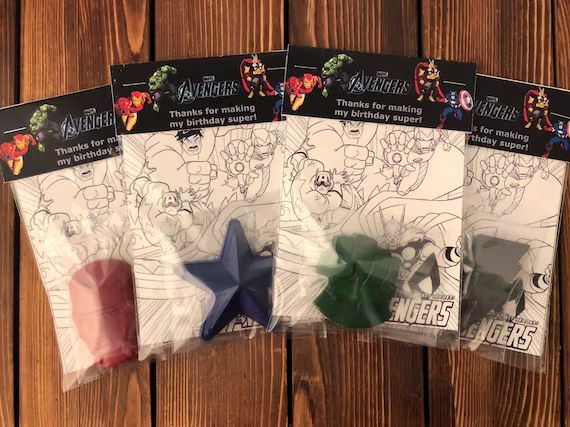 Avenger Super Hero Party Favor Crayons -  party favors,  birthday party | Etsy (US)