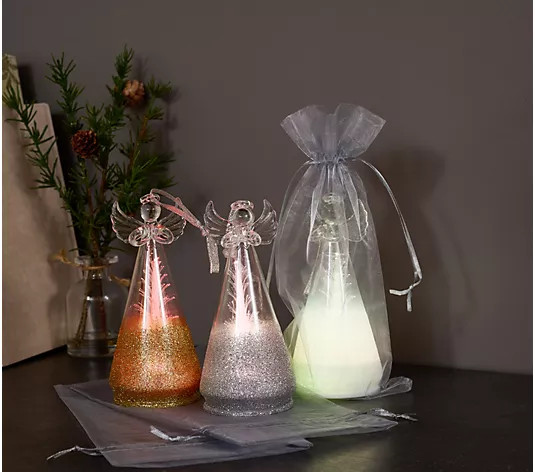 Mr. Christmas Set of 3 Mixed Metallic Fiber Optic Ornaments - QVC.com | QVC