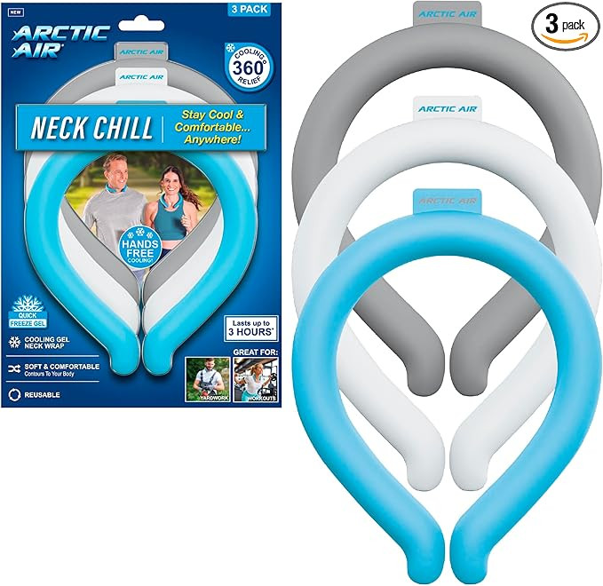 Arctic Air Neck Chill, Neck Cooling Tube, Hands Free Cooling, Quick Freeze Gel, Wearable Body Coo... | Amazon (US)