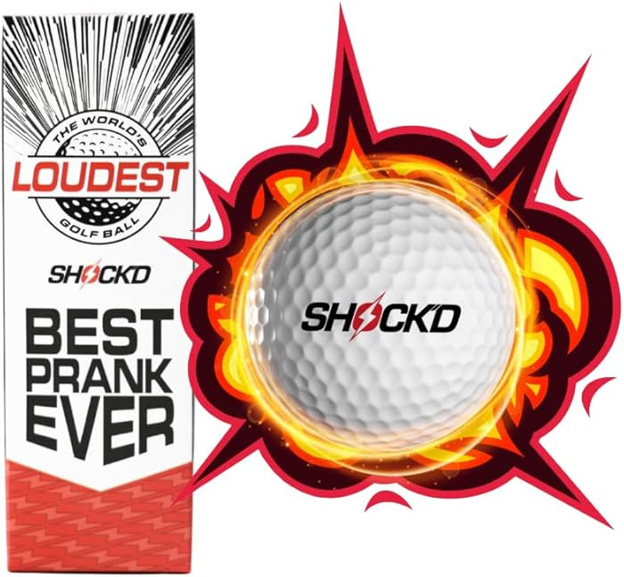 SHOCK'D GOLF BALLS - The World's Loudest Golf Ball - Viral Prank Ball (Sleeve of 3, Novelty) | Amazon (US)