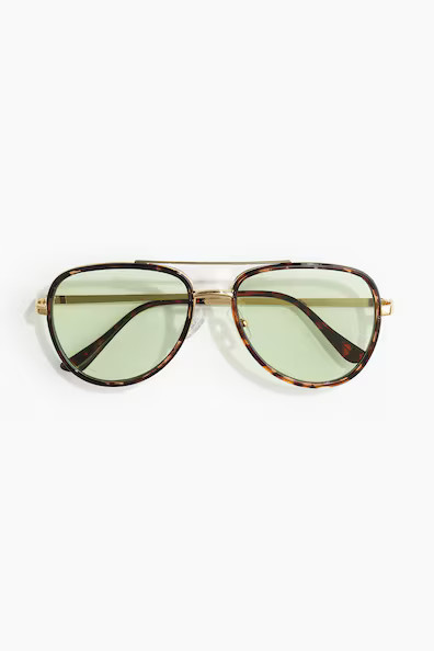 H & M - Sunglasses - Dark Brown/Light Green | H&M (US + CA)