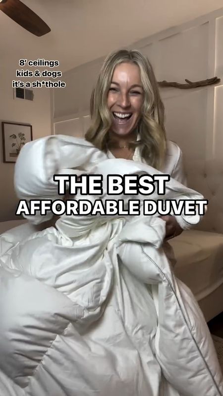 This duvet changed my life and is a literal fraction of the one we got for our wedding! It’s SO soft, the quality is INSANE and very seriously, I’ve never slept better. I feel like I’m on a resort!! Share this with someone who loves a duvet! 

#LTKHome #LTKVideo #LTKStyleTip