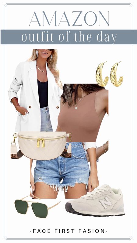 These Levi’s are on Amazon for $40 right now! Amazing! #shorts #casualoutfit 
This is my go to cute mom look that is functional but fashionable! 

#LTKstyletip #LTKunder50 #LTKunder100