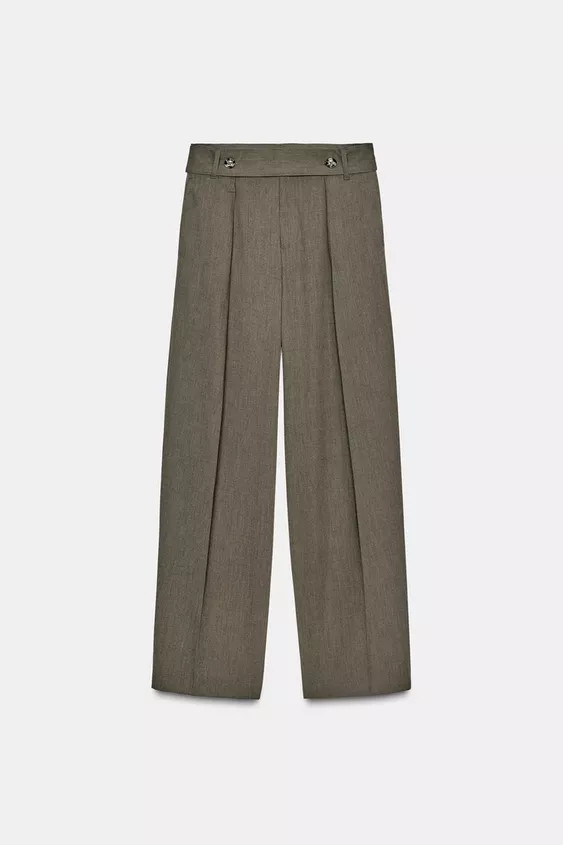 PLEATED BELTED PANTS | Zara US