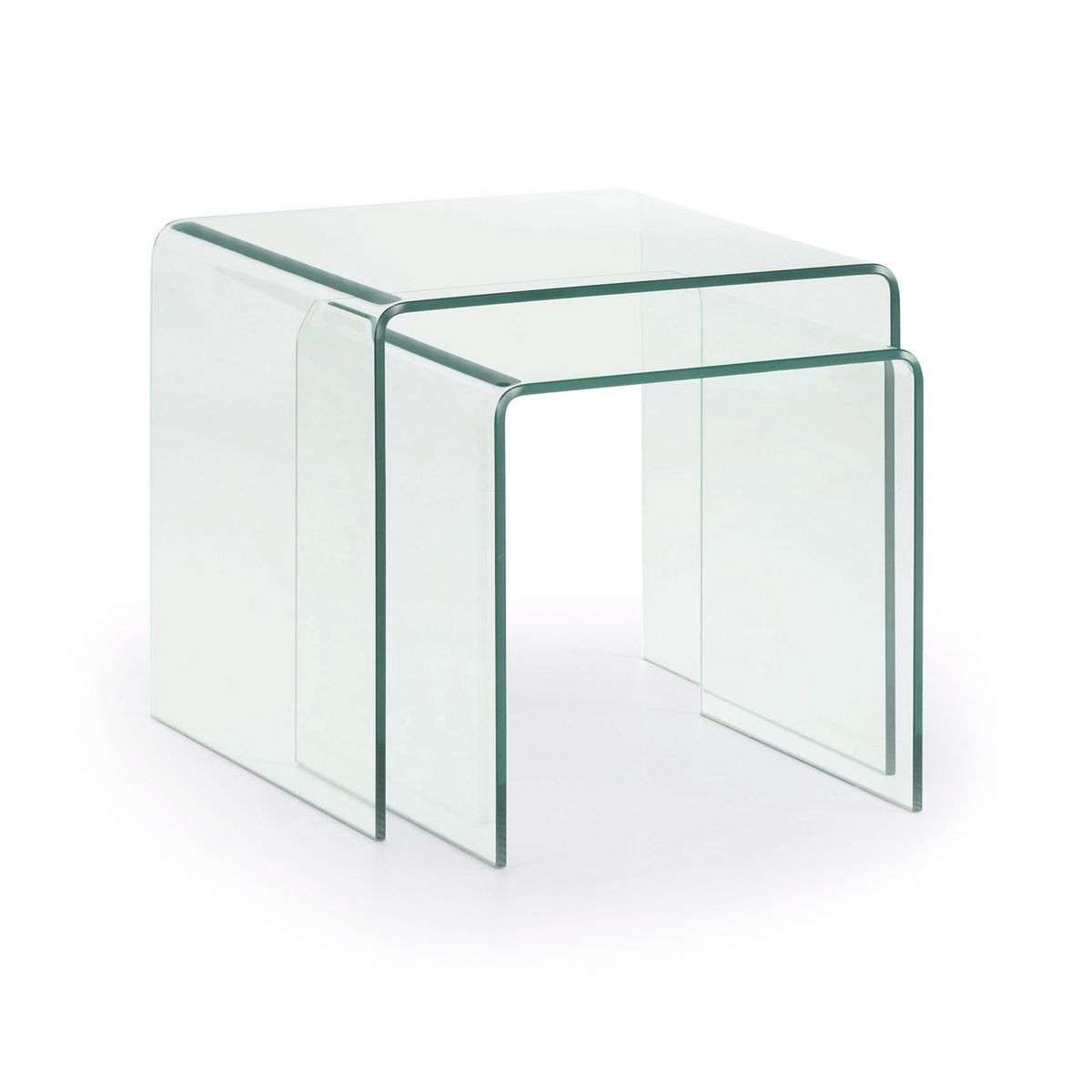 Ensemble Burano de 2 tables gigognes verre | La Redoute (FR)